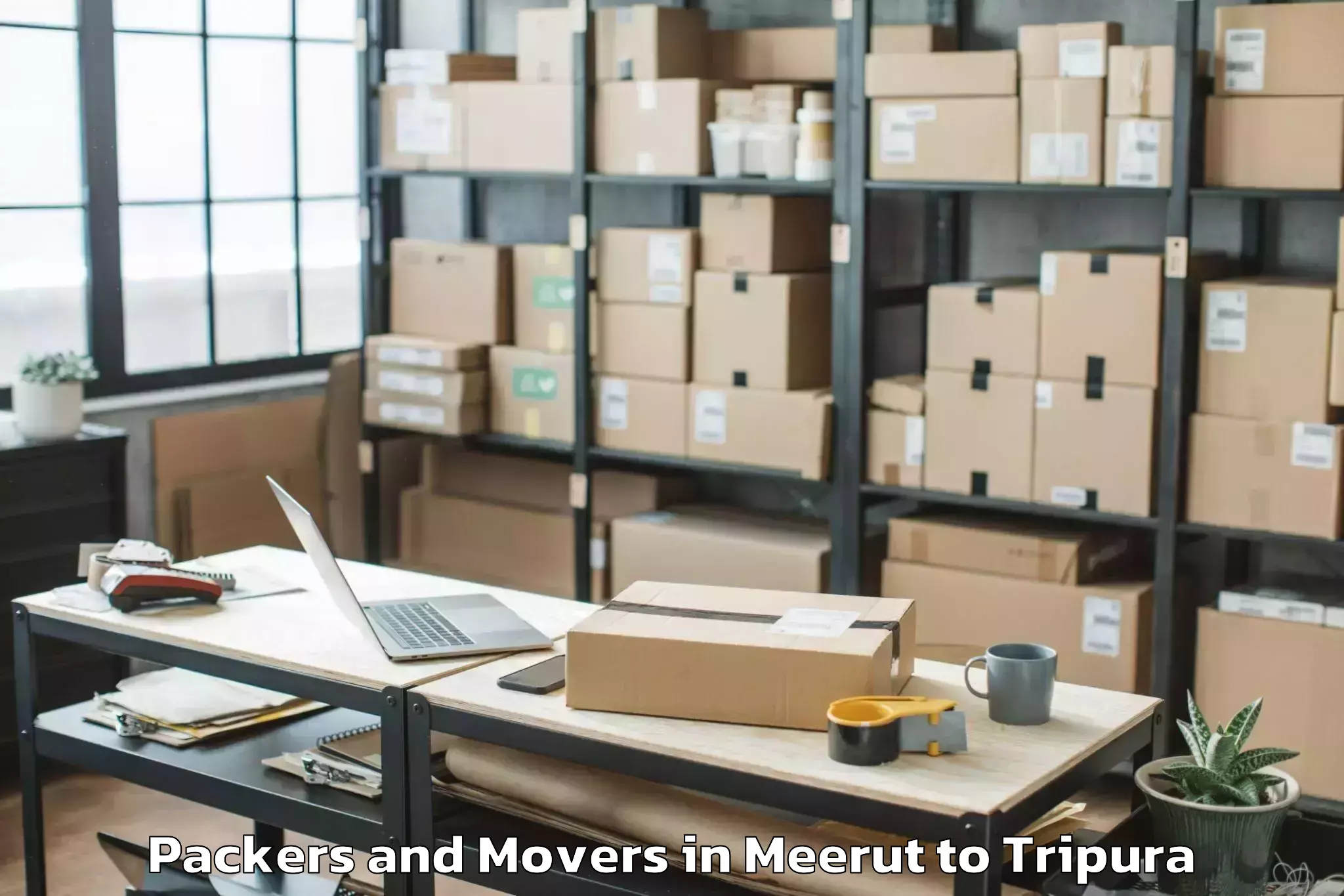 Get Meerut to Belonia Packers And Movers